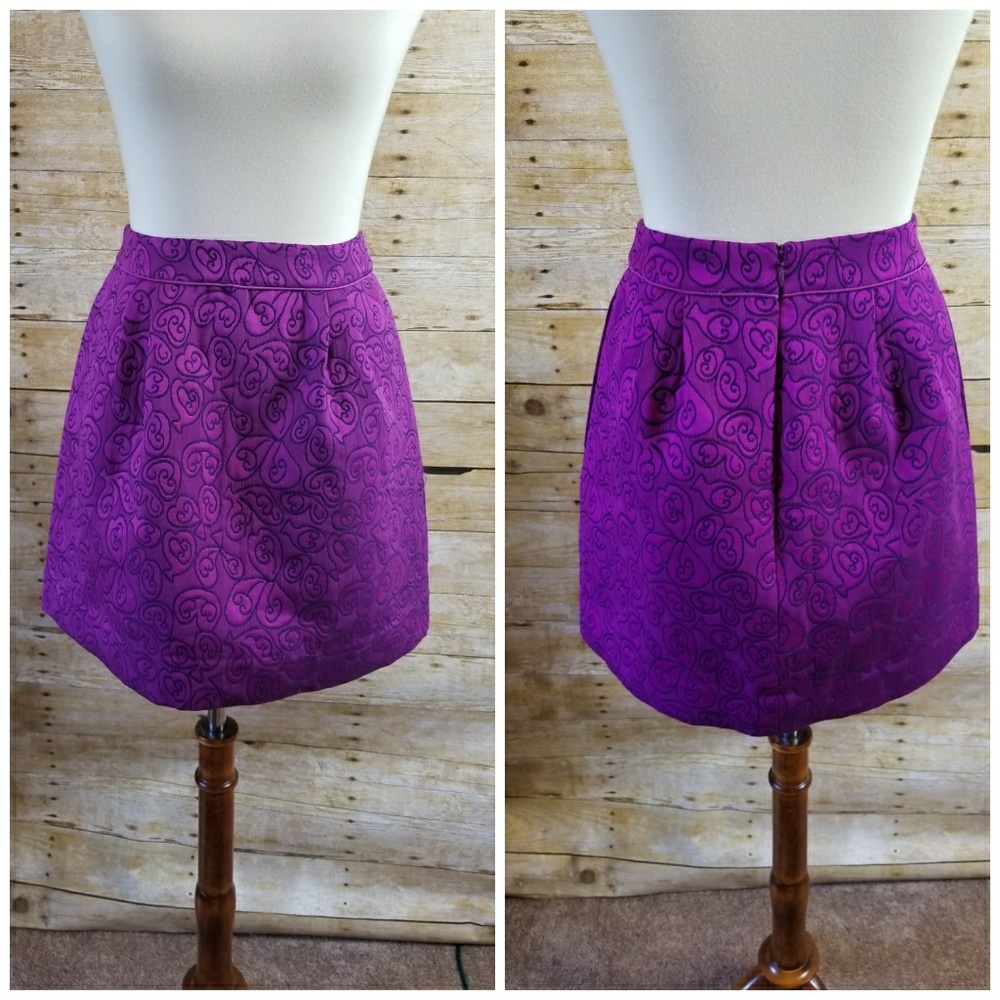 Anthropologie HD in Paris Purple Pink Mini Skirt